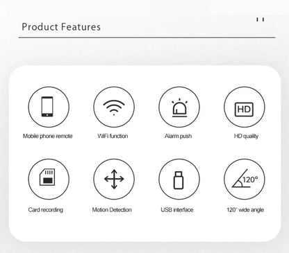 WiFi Mini Cameras Smart Home With Night Vision USB Joint SD Card Cloud Storage Portable Remote Alarm Security Protection