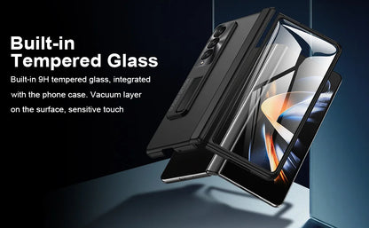 For Samsung Galaxy Z Fold 4 Case Brand Shockproof Full Coverage  Hinge Protection Ultra-Thin Samsung Case With Screen Protector