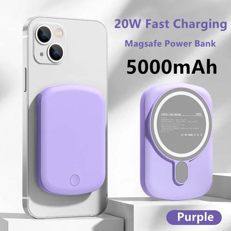 20W 10000mAh Macsafe Power Bank Magnetic Power Bank External Spare Battery For iPhone 15 14 13 12 Pro Max Wireless Power Banks - MarvelouStoree