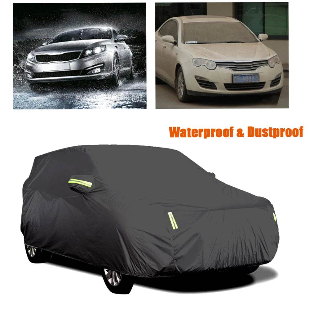 S-XXL Car Cover Sedan Full Covers with Reflective Strip Sunscreen Protection Dustproof&Waterproof UV Scratch-Resistant Universal - MarvelouStoree