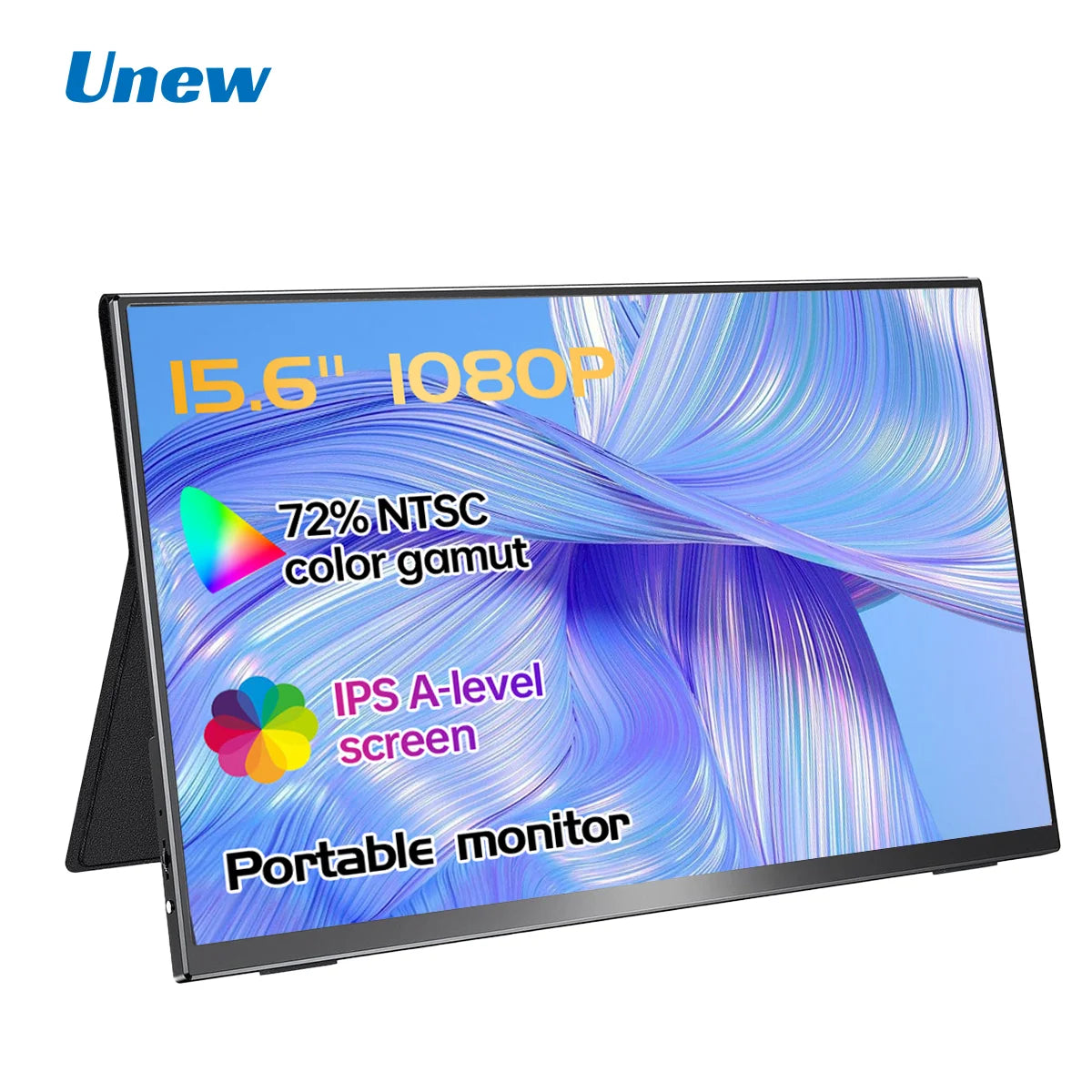 Unew 15.6 inch Portable Monitor 1920x1080 Gaming Monitor Display Thin IPS LCD Screen for Laptop Switch Xbox Raspberry Pi