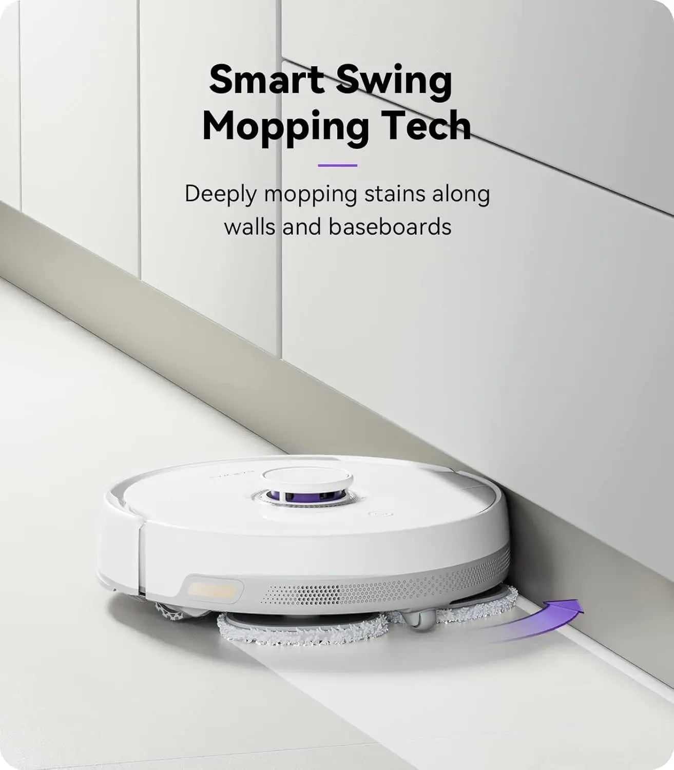 Freo Robot Vacuum and Mop Comb, Washing & Drying, Dirt Sense Ultra Clean, Auto Add Cleaner, LCD Display, Smart Swing, Arc