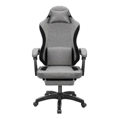 Gaming Chair Faux Leather Massage Gaming Chair Ergonomic Computer Chair With Footrest, Office With 360 Rotation Wheels - MarvelouStoree