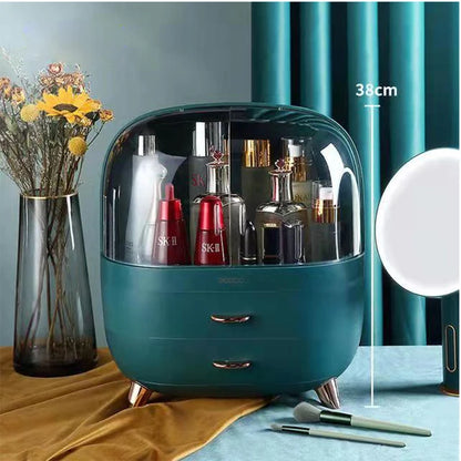 New Desktop Dustproof Organizer Storage Waterproof Fashion Skin Big Cosmetic Care Capacity Beauty Drawer Storage Box Makeup Bath