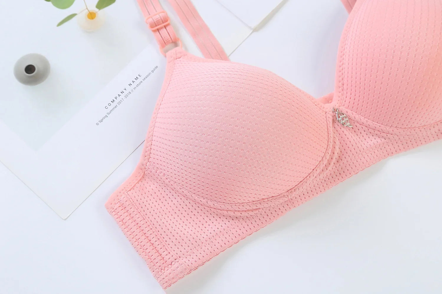 Gathered Active Bra Women Plus Size Push Up Solid Wireless Thin Soft Cotton Underwear Full Cup Bra Smooth Breathable Lingerie