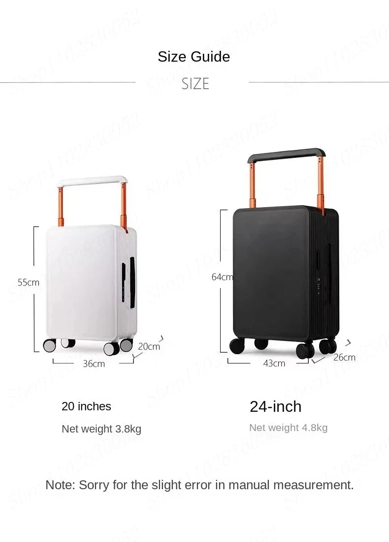 Wide Handle Suitcase 20/24 inch High Quality Rolling Luggage Spinner Wheels Men Travel Bag Women Cabin Password Trolley luggage