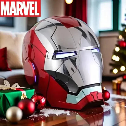 Electric Iron Man Marvel 1:1 Mk50 Mk5 Helmet Voice Control Eyes With Light Model Toys For Adult Technology Wearable Xmas Gift