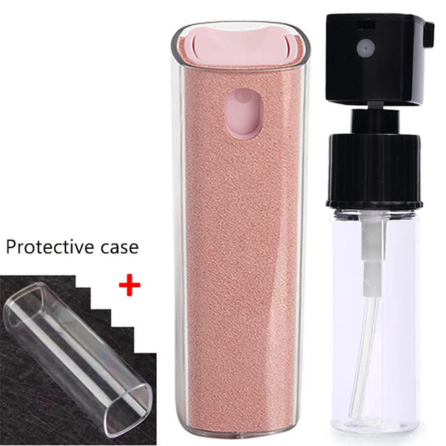 2-in-1 Mobile Phone Screen Spray Bottle Computer Screen Cleaner with Microfiber Cloth Set Cleaning Tools Car Cleaning Supplies