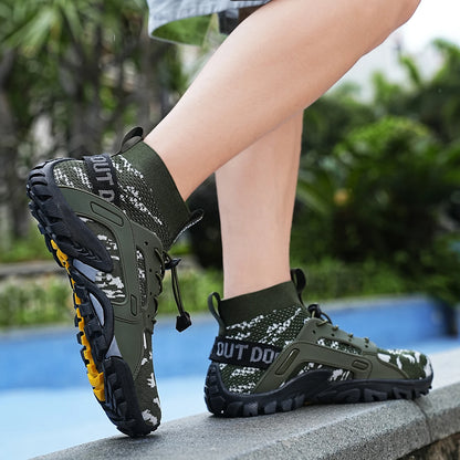 High-Top Barefoot Upstream Water Shoes Trekking Mountain Boots Anti-Skid Hiking Sneakers Outdoor Wear-Resistant Water Shoes