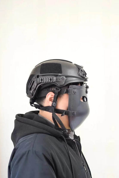 Aramid NIJ IIIA Tactical Bulletproof Mask Bulletproof Visor Half Face Military Police Army Use