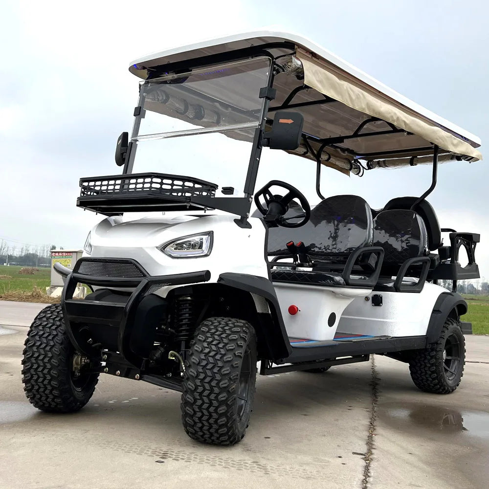 Street Legal Electric Golf Cart 4 Seats 5000W Scooter Go Kart ATV Adult Touring Classic Gasoline Golf Cart