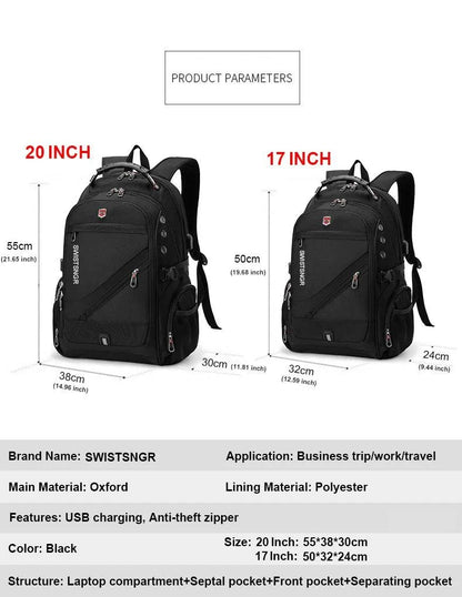 2024 Waterproof 17/20 Inch Laptop Backpack Men Airplane Travel Backpack Women Oxford Rucksack Male School Bag modern Mochila