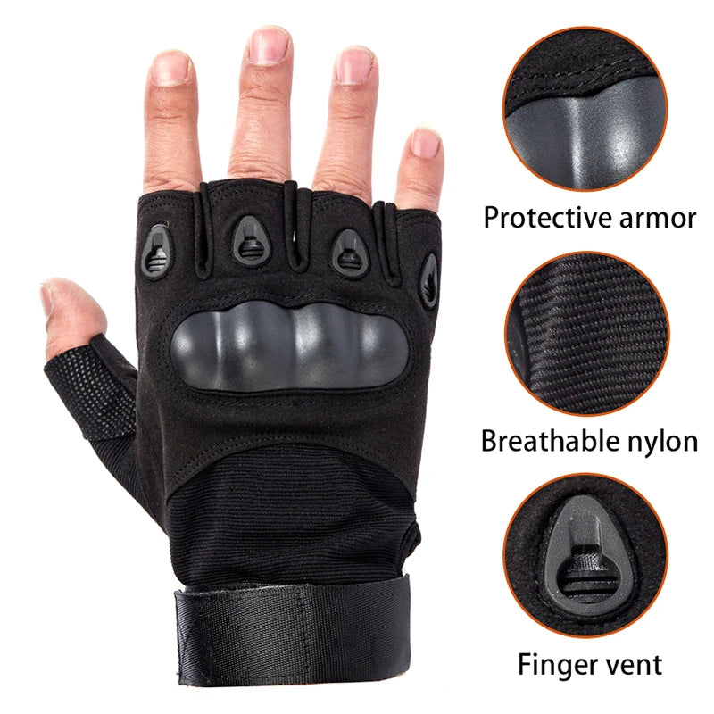 Half Finger Tactical Gloves Outdoor Men's Military Gloves Hiking Motorcycle Cycling Sports Glove Shooting Hunting Gloves