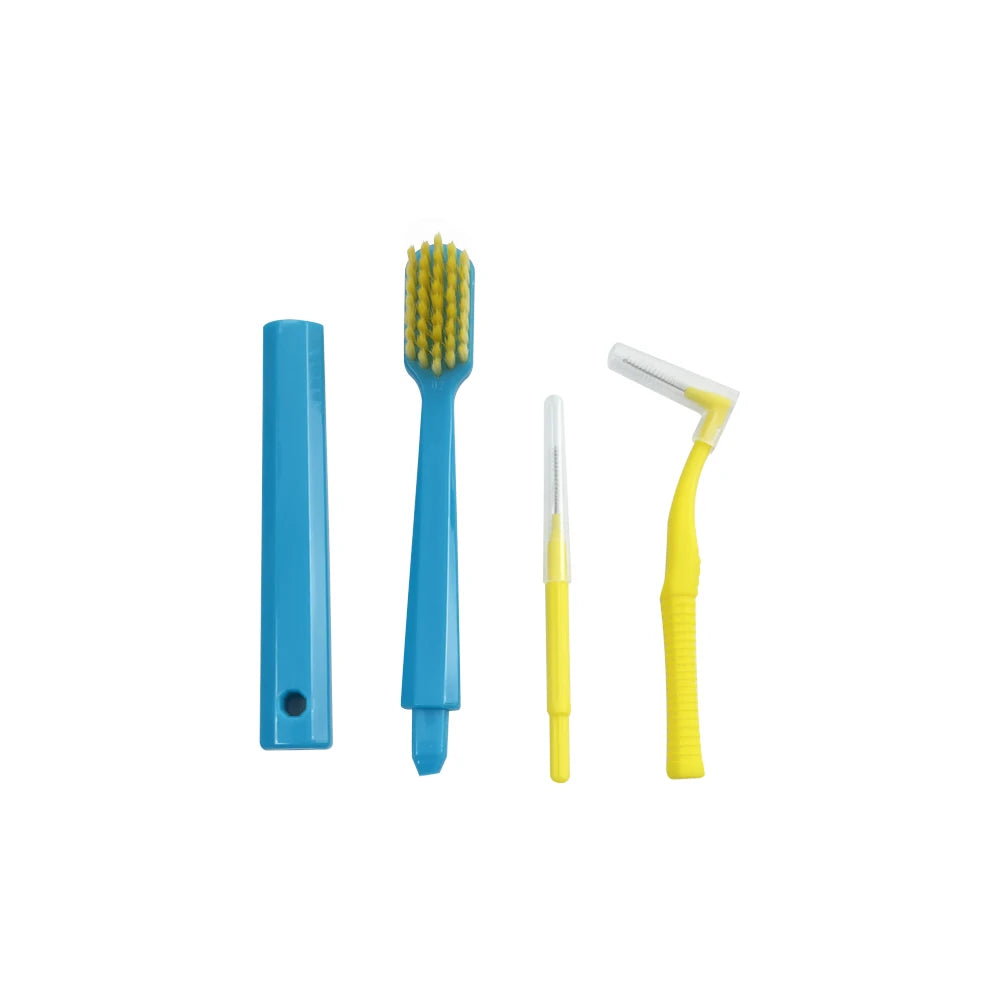 Portable Toothbrush Box Orthodontic Oral Hygiene Tools Kits Interdental Brush Tongue Scraper Travel Toothbrush Teeth Whitening