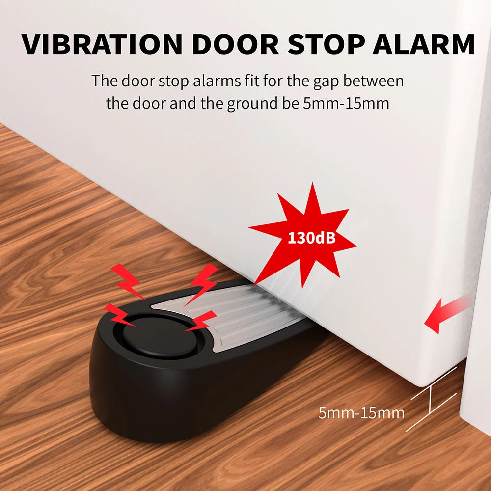 Awapow 2Pcs 130dB Loud Personal Self Defense Alarm Door Stop Alarm Mini Portable Outdoor Travel Safety Protection For Women