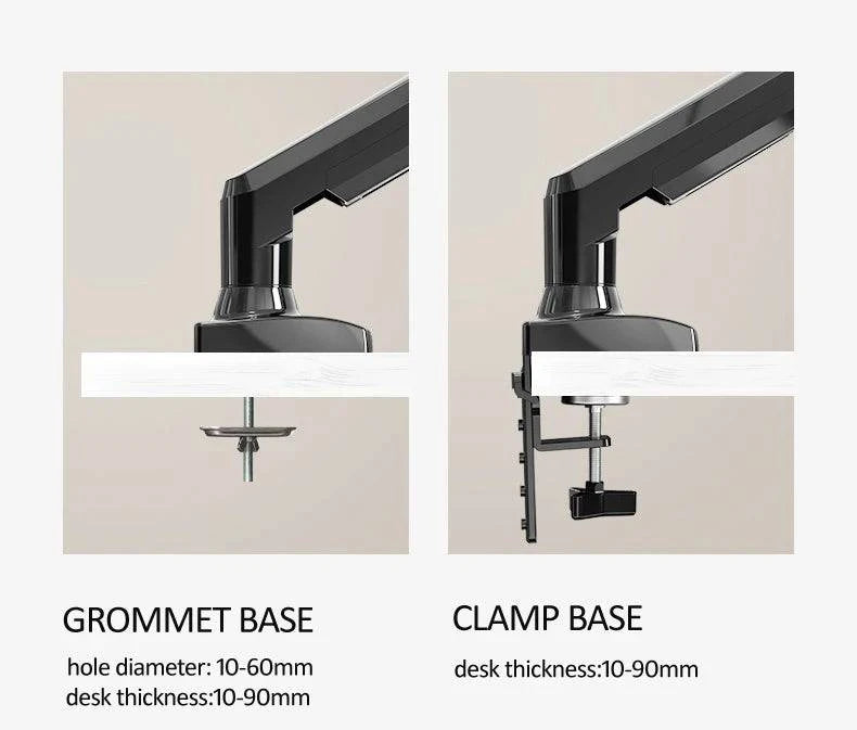 NB NEW F160 gas spring 17"-27"30" Dual Monitor Holder Arm desktop 360 rotate computer holder 2-9KG Monitor bracket USB3.0 port