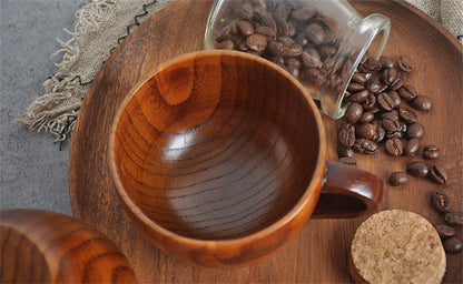 Wooden Big Belly Cups Handmade Natural Spruce Wood Cups Beer Tea Coffee Milk Water Cup Kitchen Bar Drinkware for Kitchen