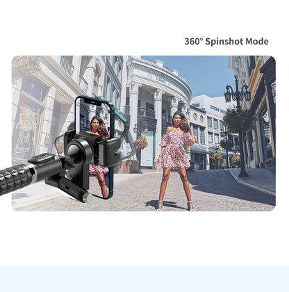 360 Rotation Following Shooting Mode Gimbal Stabilizer Selfie Stick Tripod Gimbal For iPhone Phone Smartphone Live Photography