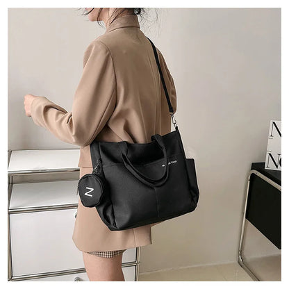 Women Shoulder Crossbody Bag Japanese Canvas Tote Messenger Bag for Student 2024 Ladies Hand Bags Female Handbag Bolsa Feminina