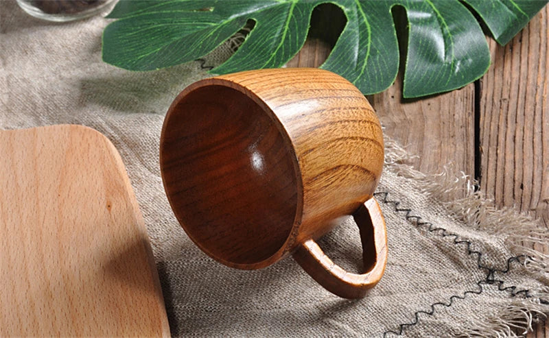 Wooden Big Belly Cups Handmade Natural Spruce Wood Cups Beer Tea Coffee Milk Water Cup Kitchen Bar Drinkware for Kitchen