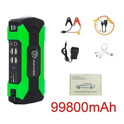 99800mAh 20000mAh Car Jump Starter 3000A Starting Device Portable Power Bank Battery Starter Launcher For Car Booster Articles