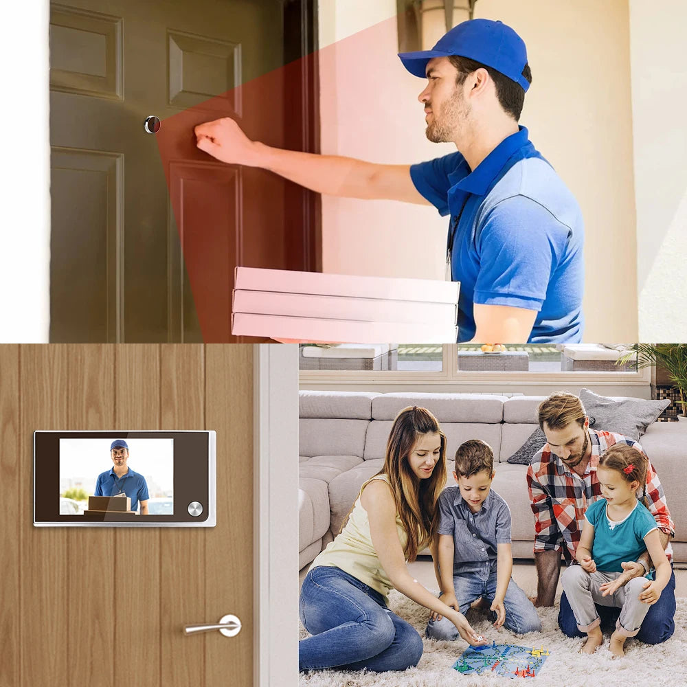 3.5 Inch Digital Door Viewer Peephole Camera Doorbell 120 Degree HD Home Cat Eye Mirilla Viewer with LCD Screen Monitor