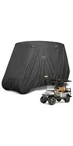 AQ10L0L Golf Cart 4 Passenger Driving Enclosure for Club Car DS,4-Sided Clear Window Rain Cover All Weather Waterproof Windproof - MarvelouStoree