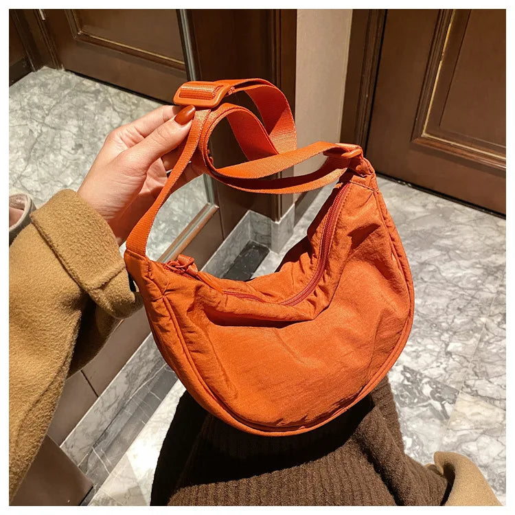 Casual Nylon Hobos Crossbody Bag for Women Designer Shoulder Bags Large Capacity Tote Lady Travel Shopper Bag Female Purses 2024