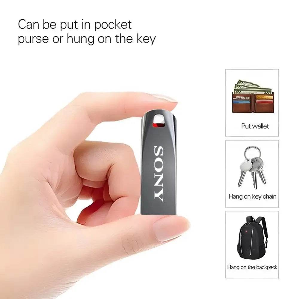 SONY Original 2TB USB 3.0 Flash Drives High Speed Metal Pendrive 1TB 2GB Portable Usb Drive Waterproof Memoria Usb Flash Disk - MarvelouStoree