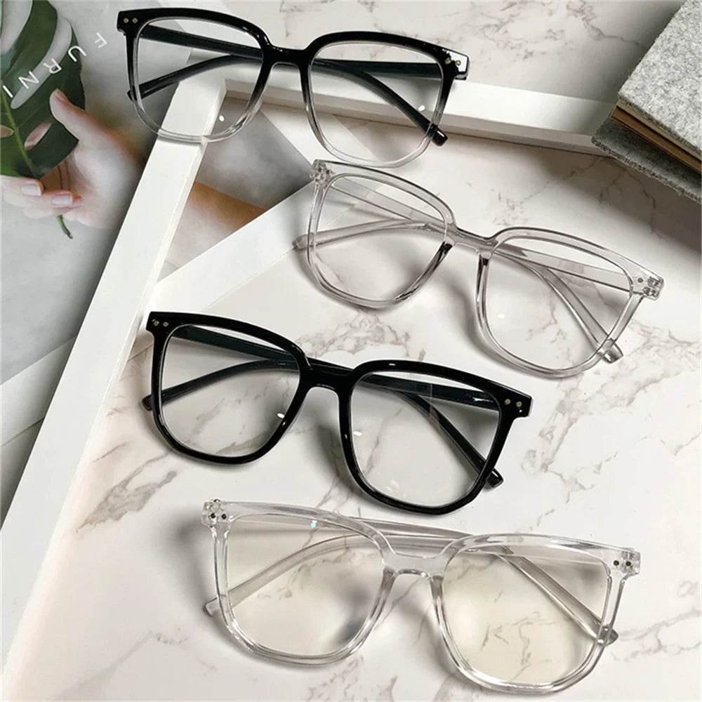 Transparent Computer Glasses Frame Women Men Anti Blue Light Square Glasses Blackout Glasses Optical Glasses Lenses - MarvelouStoree