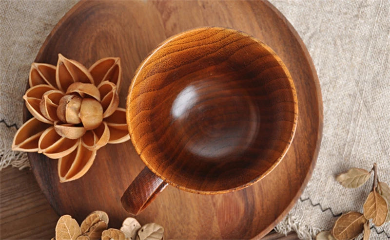 Wooden Big Belly Cups Handmade Natural Spruce Wood Cups Beer Tea Coffee Milk Water Cup Kitchen Bar Drinkware for Kitchen