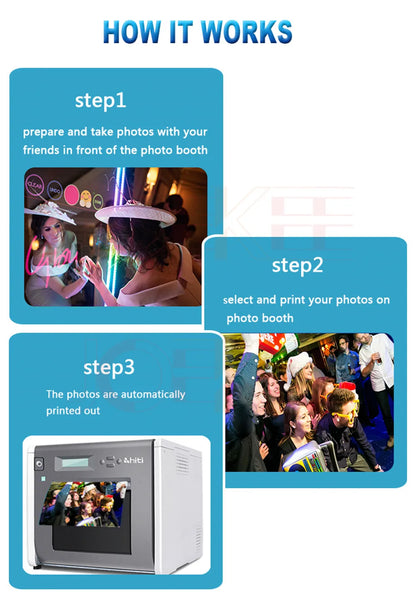 Portable Mirror Photo Booth Selfie Machine 32in Touch Screen Built-in Mini PC 65 inch Magic Mirror Photo Booth for Partys Events