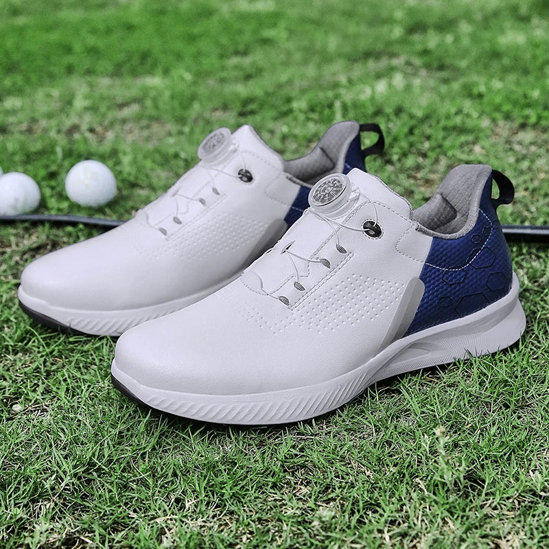 Men Professional Golf Shoes Spikes Golf Sneakers Black White Mens Golf Trainers Big Size Golf Shoes for Men