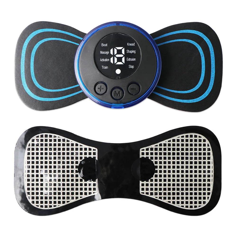 5pcs set Neck Back Massager Sticker EMS Pulse Mini Electric Massage for Shoulder Leg Cervical Body Muscle Stimulator Relief Pain - MarvelouStoree