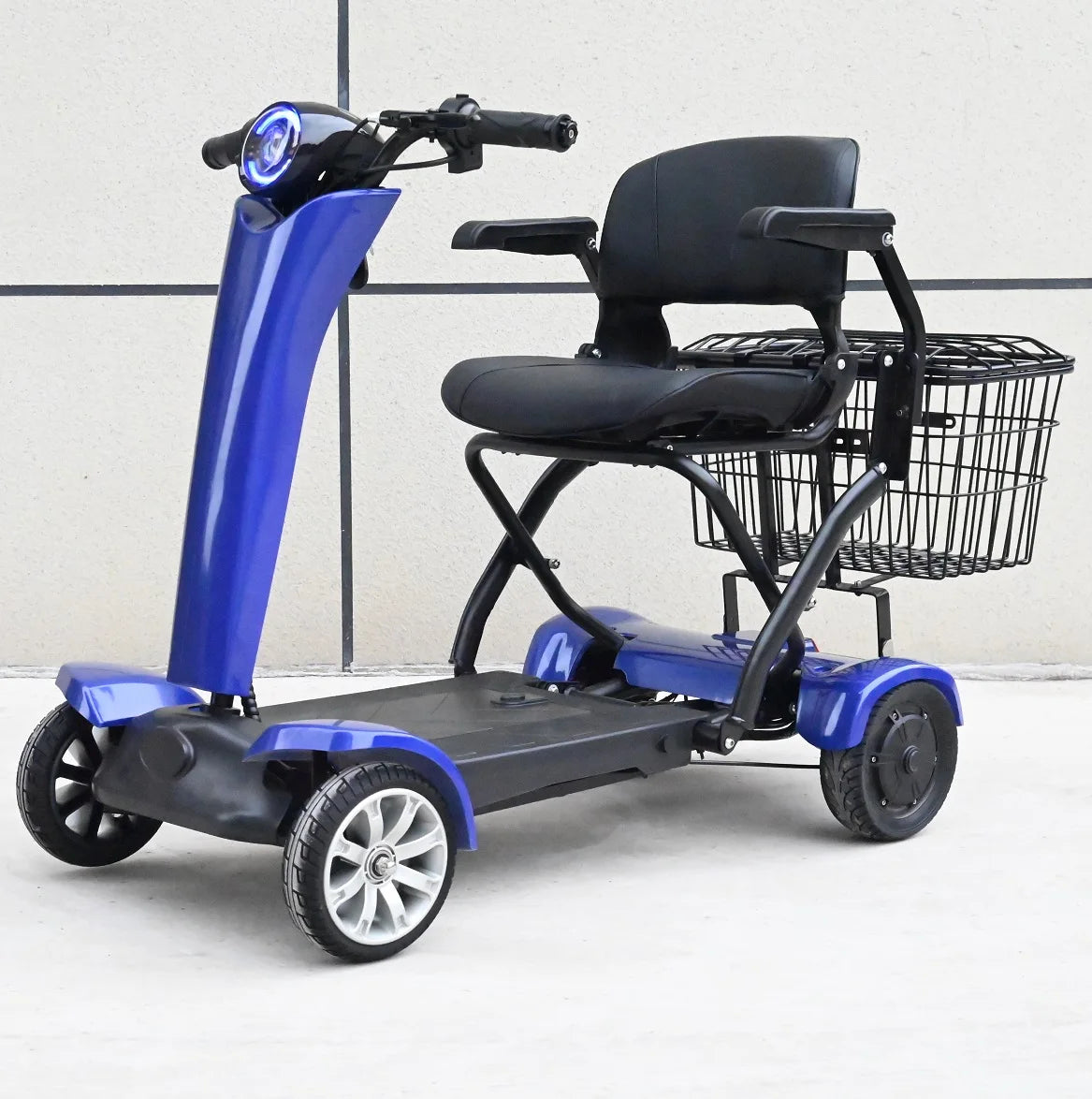 wholesale 500w cheap dual motor 4 wheel automatic handicapped adults mobility electric folding scooter