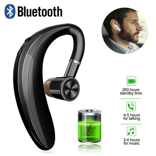 Wireless Headset Bluetooth 5.0 Earphones HiFi Stereo Waterproof Business Headphones Earpiece Handsfree With Mic for Smart Phones