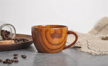 Wooden Big Belly Cups Handmade Natural Spruce Wood Cups Beer Tea Coffee Milk Water Cup Kitchen Bar Drinkware for Kitchen