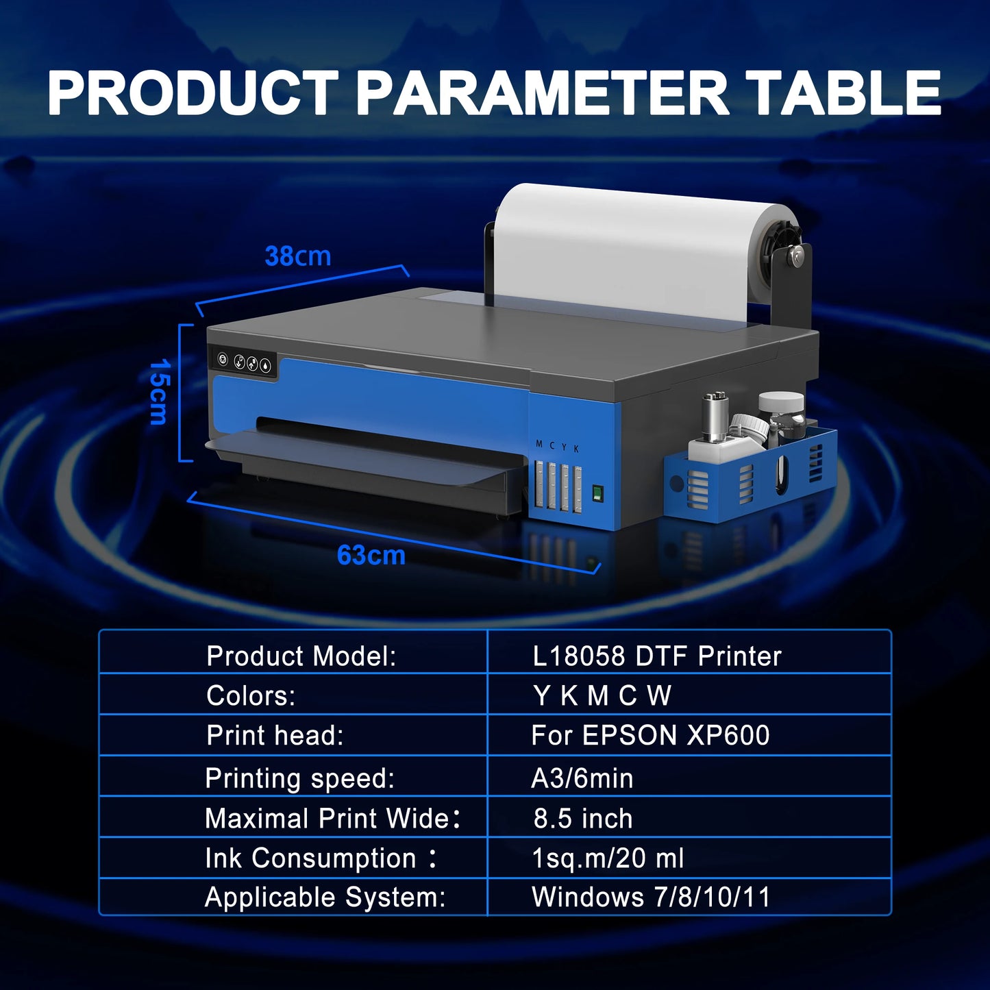 A3 XP600 DTF Printer Direct to Film Transfer Printing Machine impresora dtf a3 with Roll Feeder T shirt Printer For all Textile