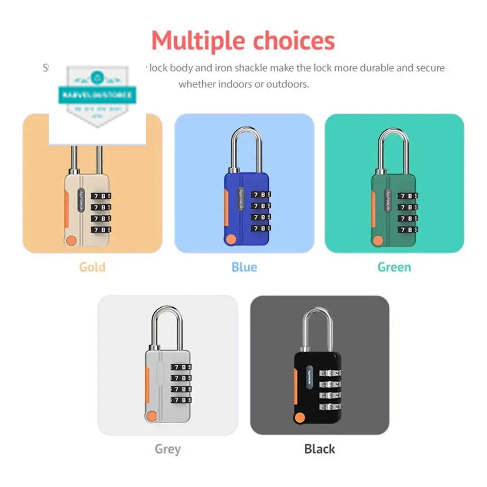 New Concept Color 4 Digit Combination Lock Anti-theft Safely Code Lock Travel Luggage Suitcase Lockers Zinc Alloy Padlock