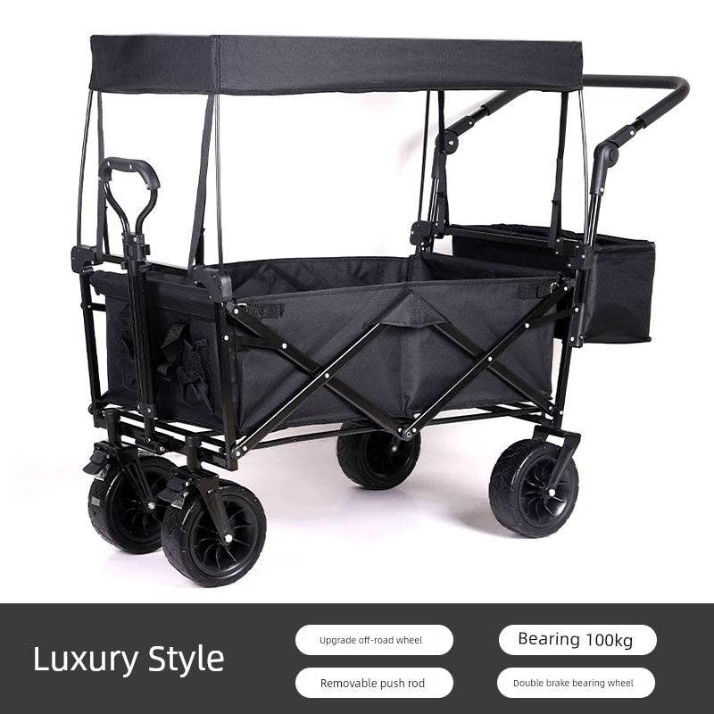 Foldable Four-Wheel Stall Kids Long Outdoor Camp Car - MarvelouStoree