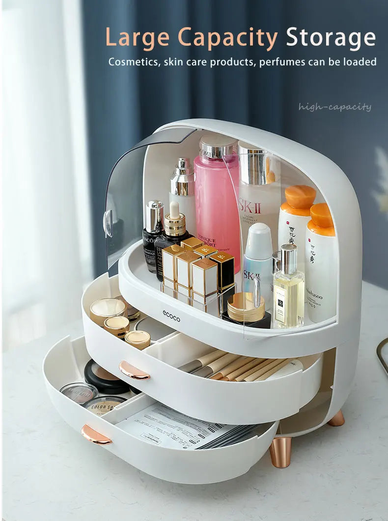 Makeup Container Polish Box Desktop Storage Organizer Makeup Drawer Large Box Cosmetic Capacity Storage Nail Jewelry