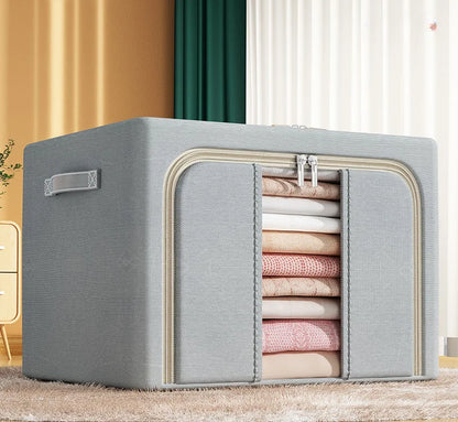 Cloth Storage Box, Fabric Clothing, Moving and Organizing Box, Folding Wardrobe, Dormitory Storage Basket, Household Use