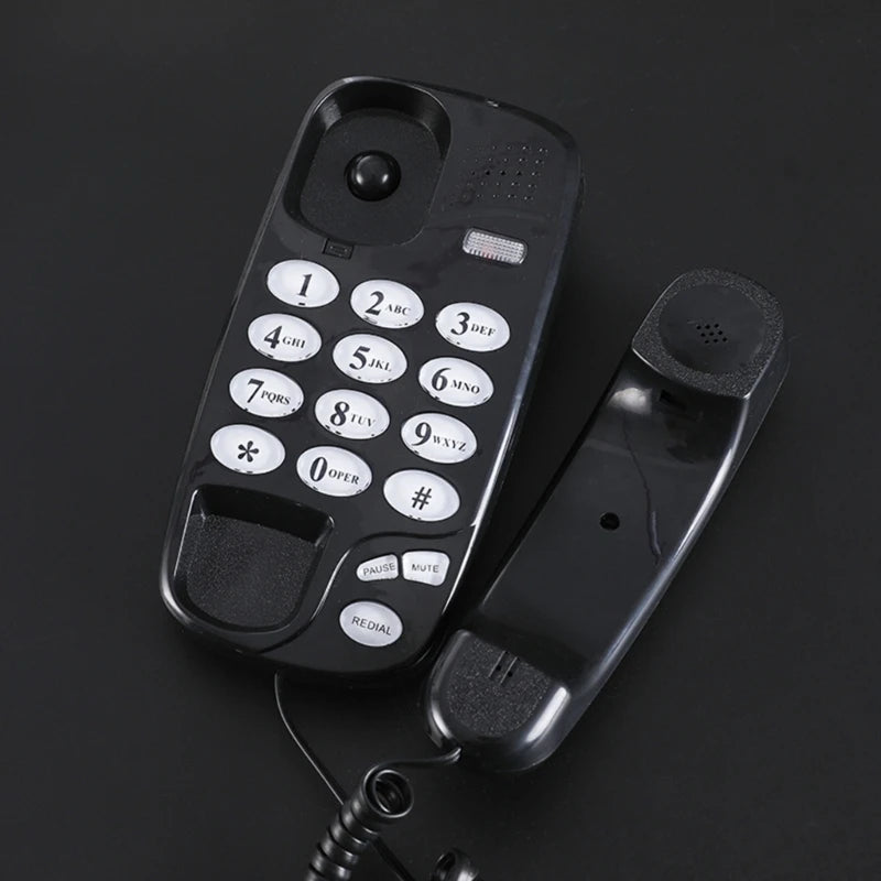 KXT-580 Big Button Corded Phone Telephones Landline Phone with Call Light Redial Support Wall Mount or Desk Phone