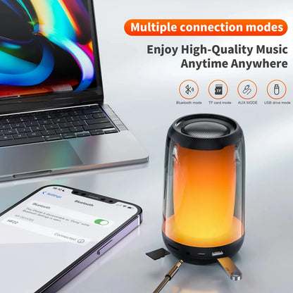 Bluetooth Speaker with5W Audio,Wireless HiFi Portable Speaker IPX5 Waterproof,Outdoor Multiple connection modes,Christmas Gift