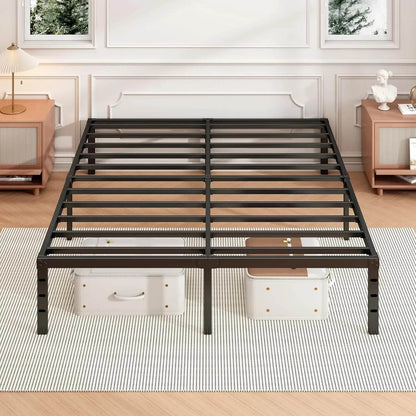 14 Inch Queen Bed Frame Sturdy Platform Bed Frame Metal Bed Frame No Box Spring Needed Heavy Duty Queen Size - MarvelouStoree