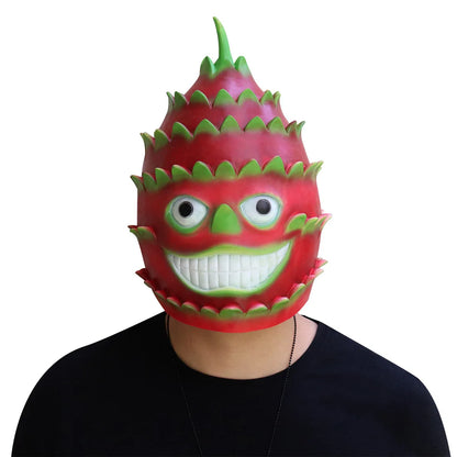 Fruit Mask Novelties Halloween Cosplay Latex Mascara Full Face Cyberpunk Helmet Pineapple Banana Grape Durian Costume for Women