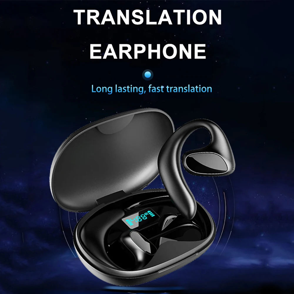 2024 New Top Smart Voice Translator Wireless Bluetooth Earphones Translation Multi 144 Languages Headphones Real Time Translate