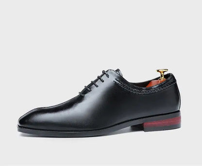 Men's Classic Business Shoes Microfiber Leather Square Toe Lace-up Mens Dress Office Flats Men Fashion Wedding Party Oxfords