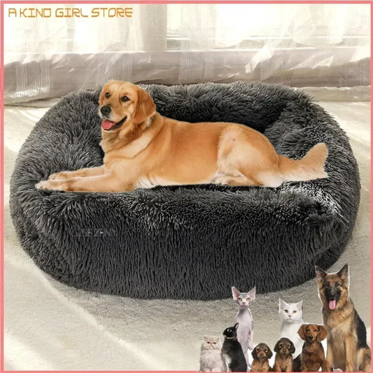 Long Plush Dog Bed Warm Plush Cat House Big Size Square Soft Dog Beds For Large Dogs Puppy Bed House Nest Cushion Pet Product