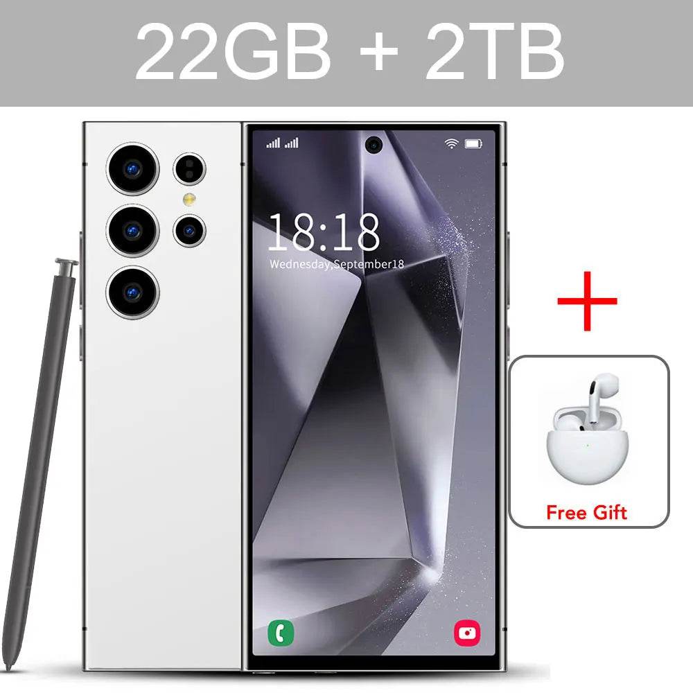 S24 Ultra 7.3HD Mobile CASES Phones Original Smartphone 5G Dual SIM Android 14 Cell Phone Snapdragon 8 gen 3 Global Version Cellphones - MarvelouStoree